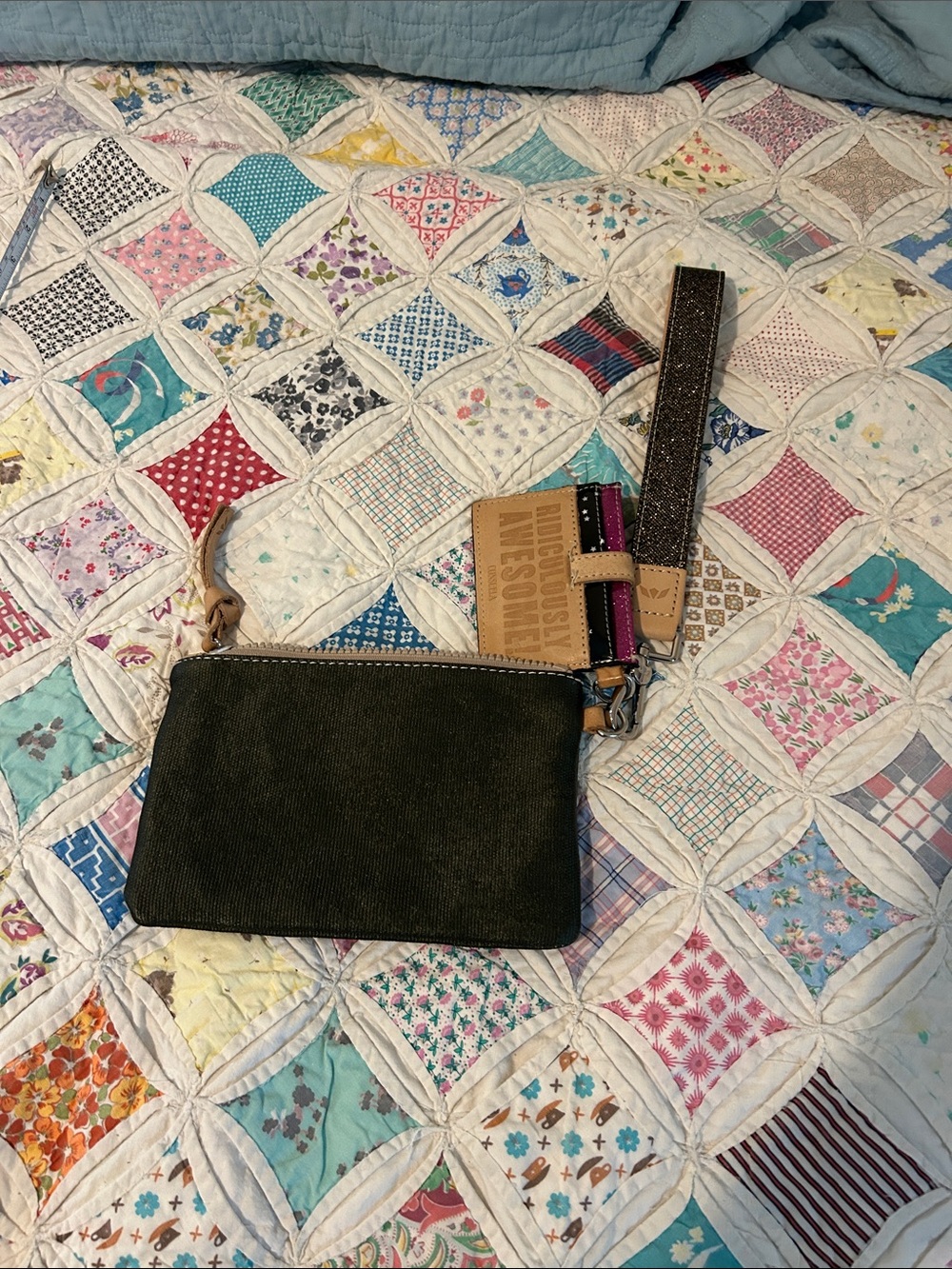 Consuela Zach Combi clutch olive green canvas - Picture 2 of 3